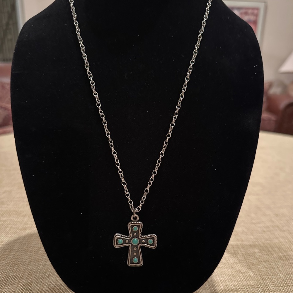 Faux Turquoise Cross